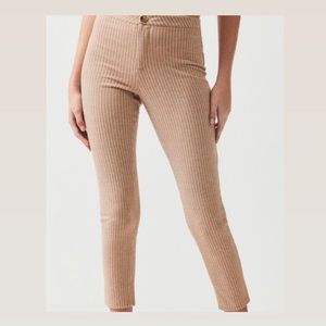 lottie moss beige white striped soft pants